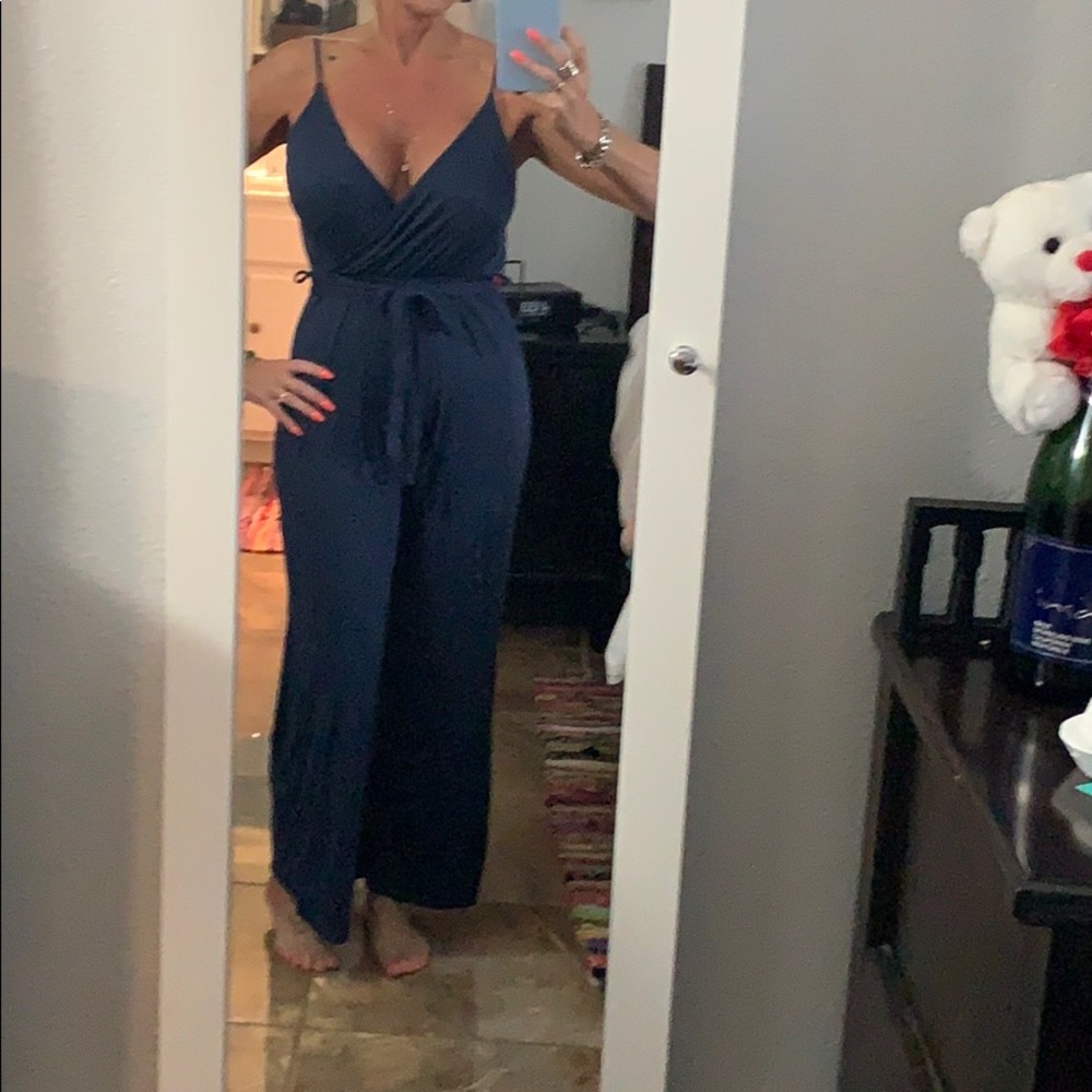 Blue pant romper